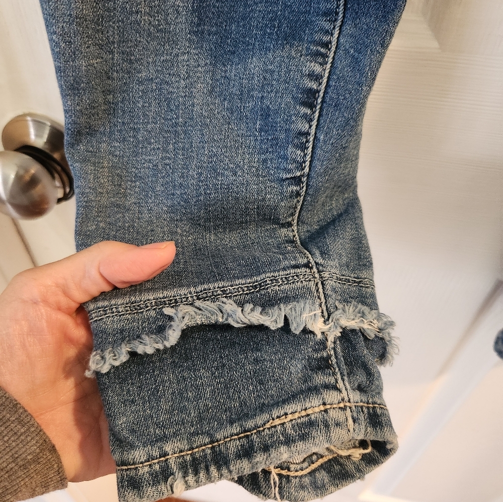 SP Black Label Womens Blue High Rise Distressed Raw Hem Jeans Sz 31 - Picture 2 of 8